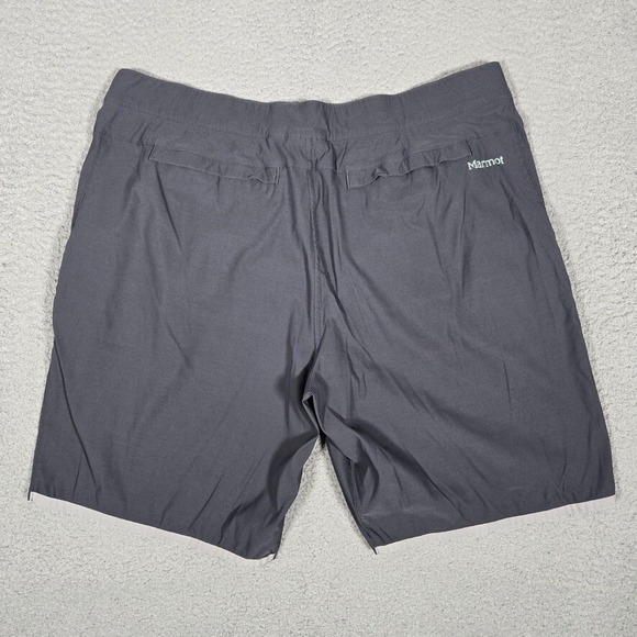 Marmot Shorts Mens XL Gray 9" Lightweight Casual Preppy Logo Nylon Blend Chino - Picture 11 of 12